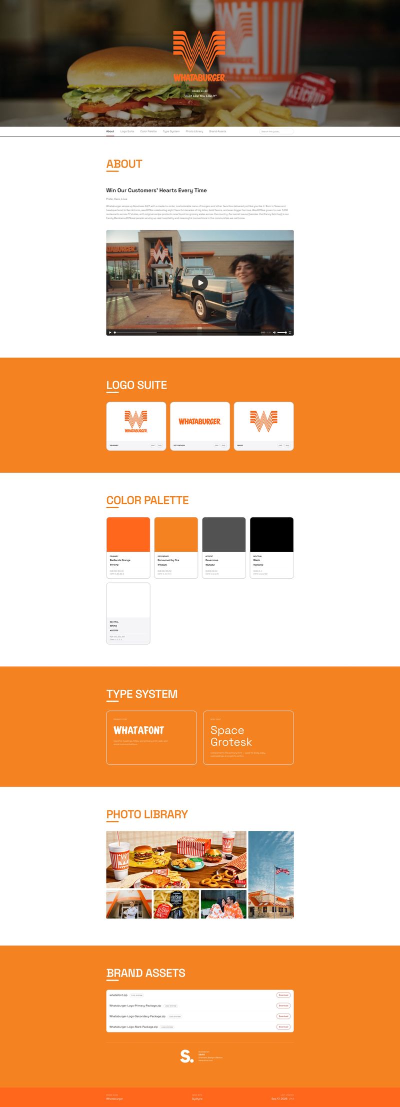 Bold Blocks template — Whataburger brand guide